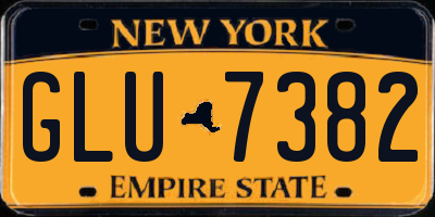 NY license plate GLU7382
