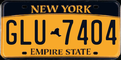 NY license plate GLU7404