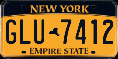 NY license plate GLU7412