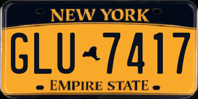 NY license plate GLU7417