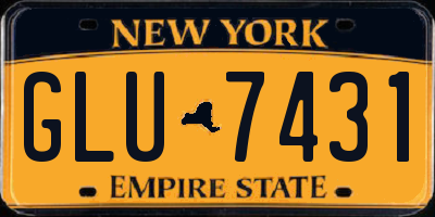 NY license plate GLU7431