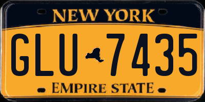 NY license plate GLU7435