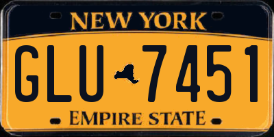 NY license plate GLU7451