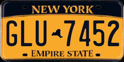 NY license plate GLU7452