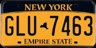 NY license plate GLU7463