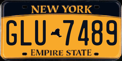 NY license plate GLU7489