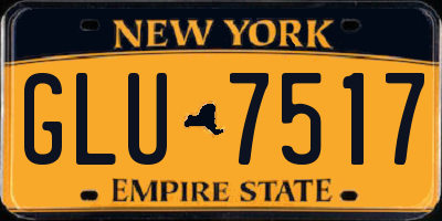 NY license plate GLU7517