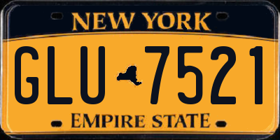 NY license plate GLU7521