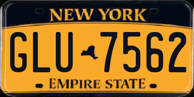 NY license plate GLU7562
