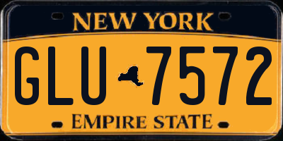 NY license plate GLU7572