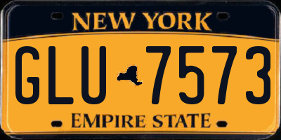 NY license plate GLU7573