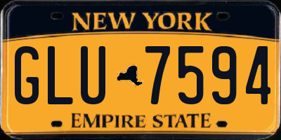 NY license plate GLU7594