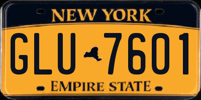 NY license plate GLU7601