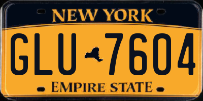 NY license plate GLU7604