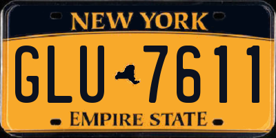 NY license plate GLU7611