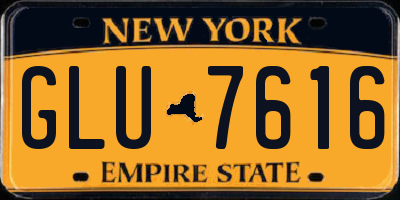 NY license plate GLU7616