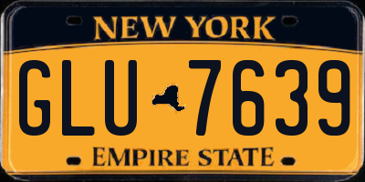 NY license plate GLU7639