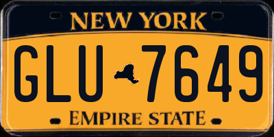 NY license plate GLU7649
