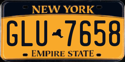 NY license plate GLU7658