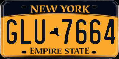 NY license plate GLU7664