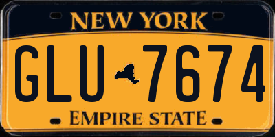 NY license plate GLU7674