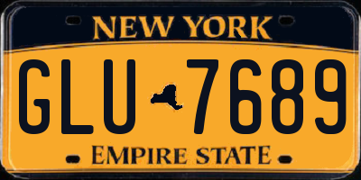 NY license plate GLU7689