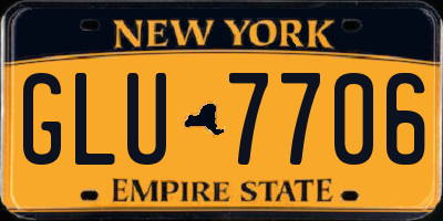 NY license plate GLU7706
