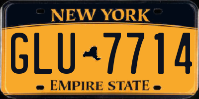 NY license plate GLU7714