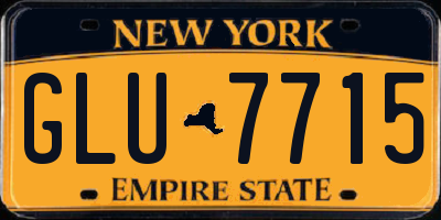 NY license plate GLU7715
