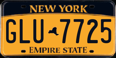 NY license plate GLU7725