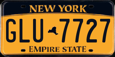 NY license plate GLU7727