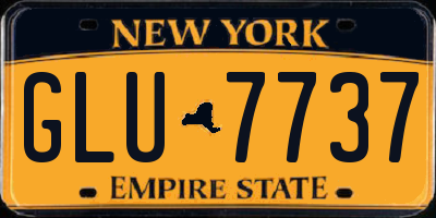 NY license plate GLU7737
