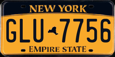 NY license plate GLU7756