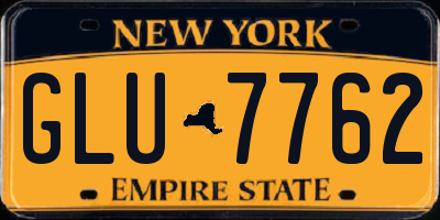 NY license plate GLU7762