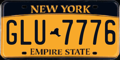 NY license plate GLU7776