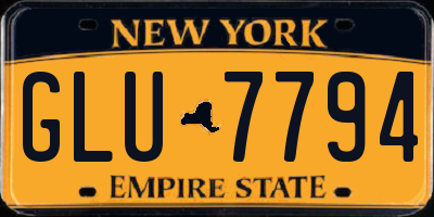 NY license plate GLU7794
