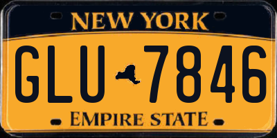 NY license plate GLU7846