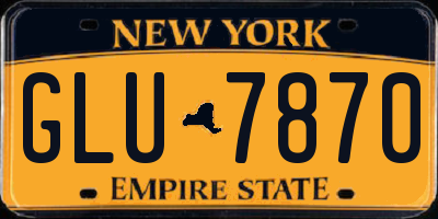 NY license plate GLU7870