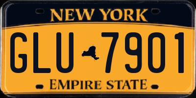 NY license plate GLU7901