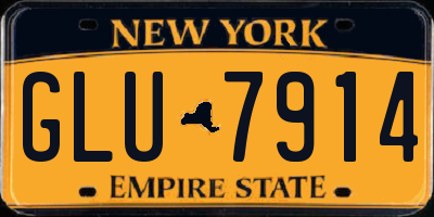 NY license plate GLU7914