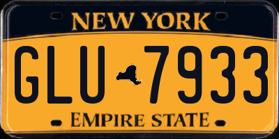 NY license plate GLU7933