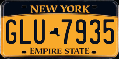 NY license plate GLU7935