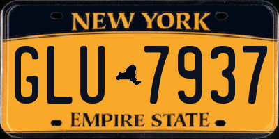 NY license plate GLU7937