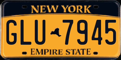 NY license plate GLU7945