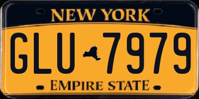 NY license plate GLU7979