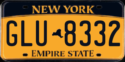 NY license plate GLU8332