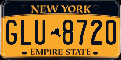 NY license plate GLU8720