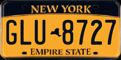 NY license plate GLU8727