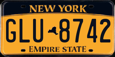 NY license plate GLU8742