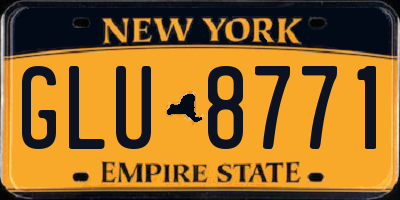 NY license plate GLU8771